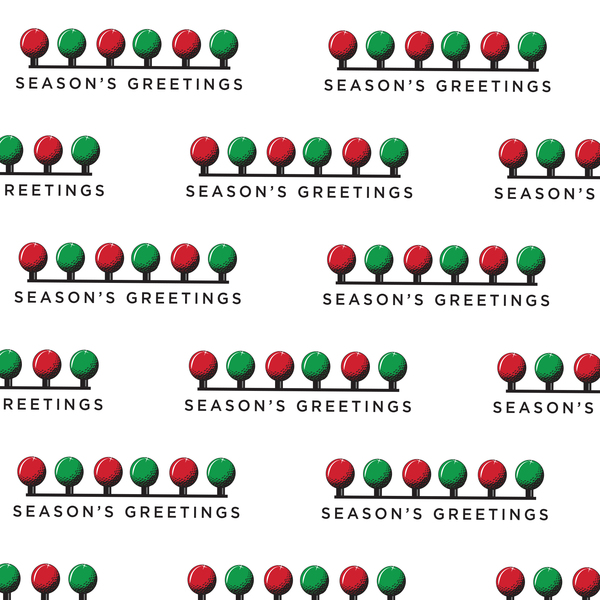 White Season's Greetings Wrap